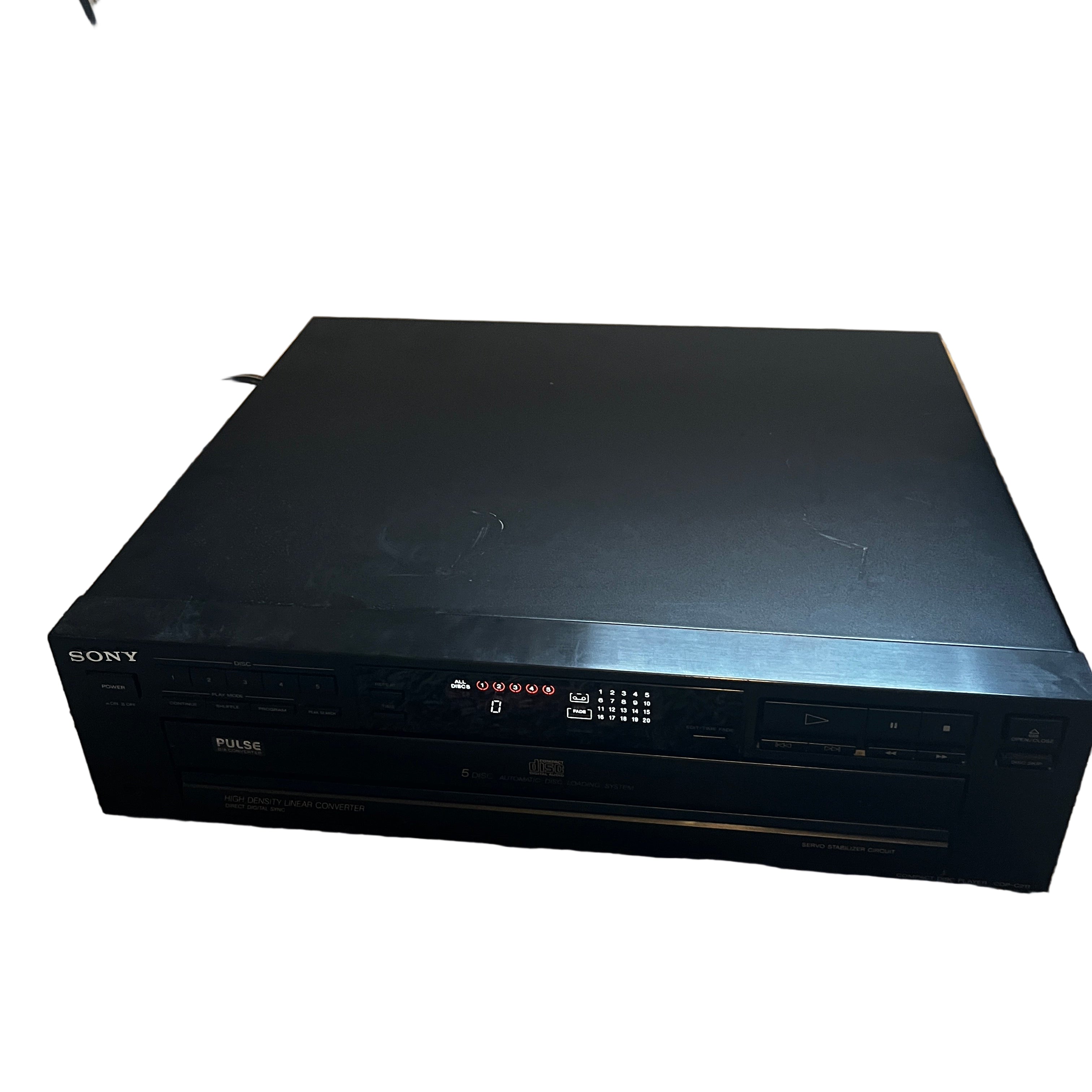 Sony CDP-C211 5-Disc Carousel CD Compact Disc Changer Player TESTED